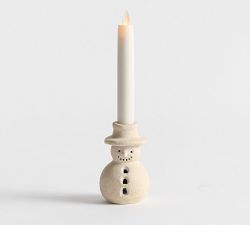 Terracotta Snowman Candle Holder