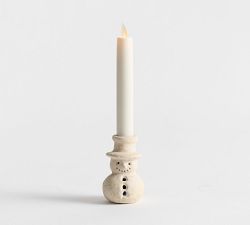 Terracotta Snowman Candle Holder