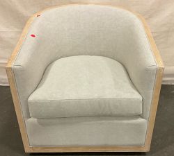Open Box: Aurelia Swivel Chair - Performance Rustic Linen Parchment
