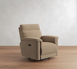 Open Box: Dream Deluxe Power Swivel Recliner - Performance Luxe Chenille Taupe