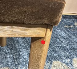 Open Box: Jasmine Upholstered Dining Chair - Faux Mohair Velvet Espresso, Seadrift