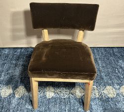 Open Box: Jasmine Upholstered Dining Chair - Faux Mohair Velvet Espresso, Seadrift
