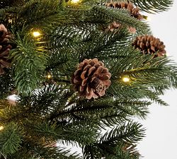 Faux Lit Potted Pinecone Tree