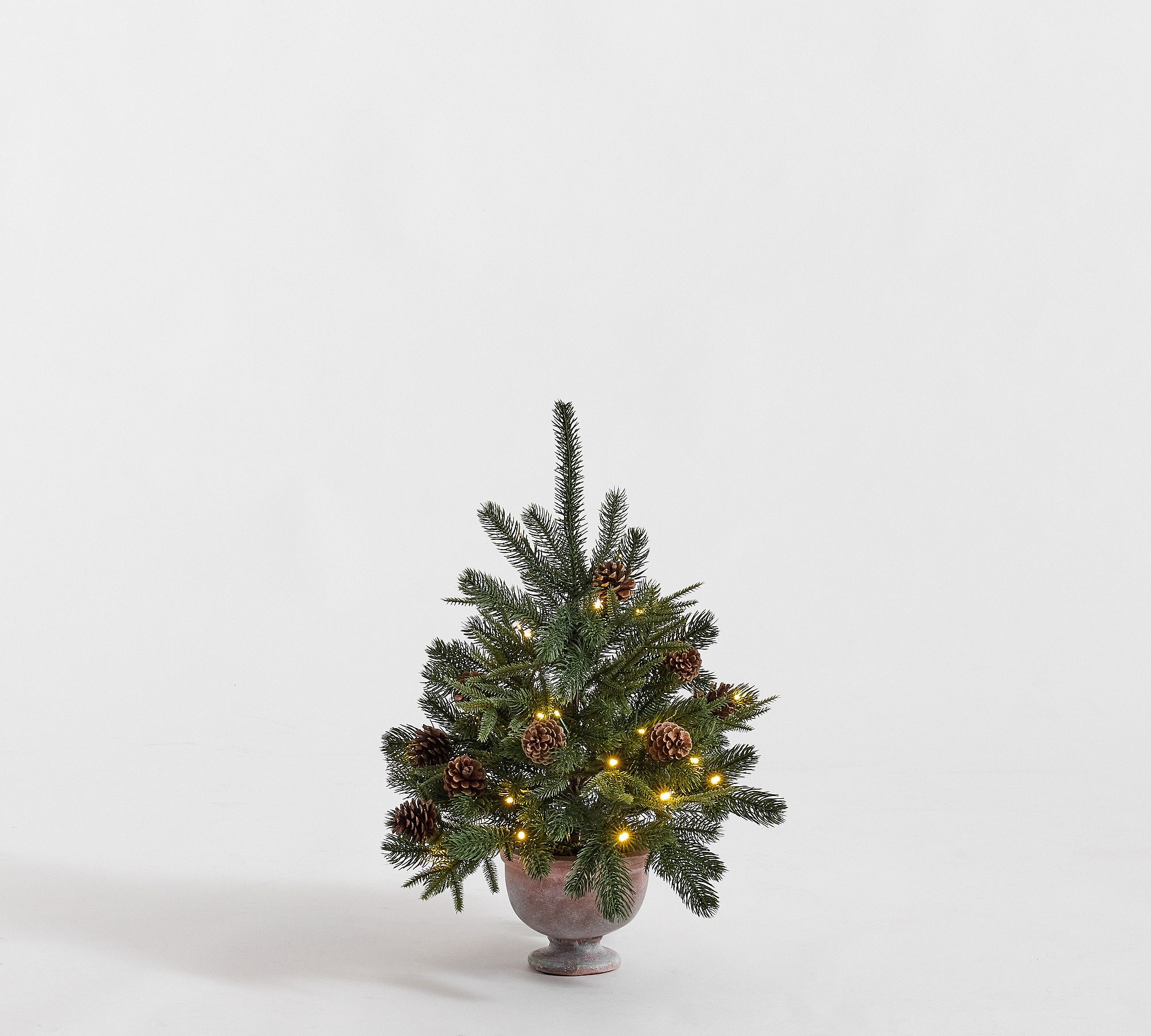 Faux Lit Potted Pinecone Tree - thumbnail 3