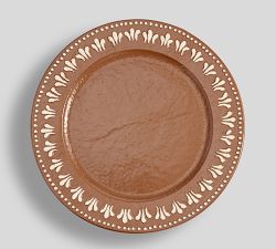 Gingerbread Stoneware Charger Plates - Set of 4