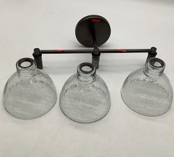 Open Box: Bridget Recycled Glass Triple Sconce (20") - Bronze