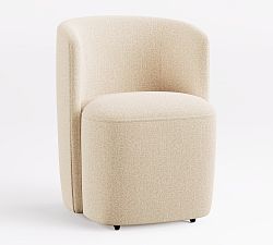 Open Box: Preston Upholstered Dining Chair - Performance Heathered Tweed Ivory