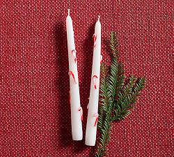 Candy Cane Taper Candle - Set of 2