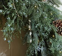 Faux Lit Avant-Garde Rustic Glam Wreath &amp; Garland