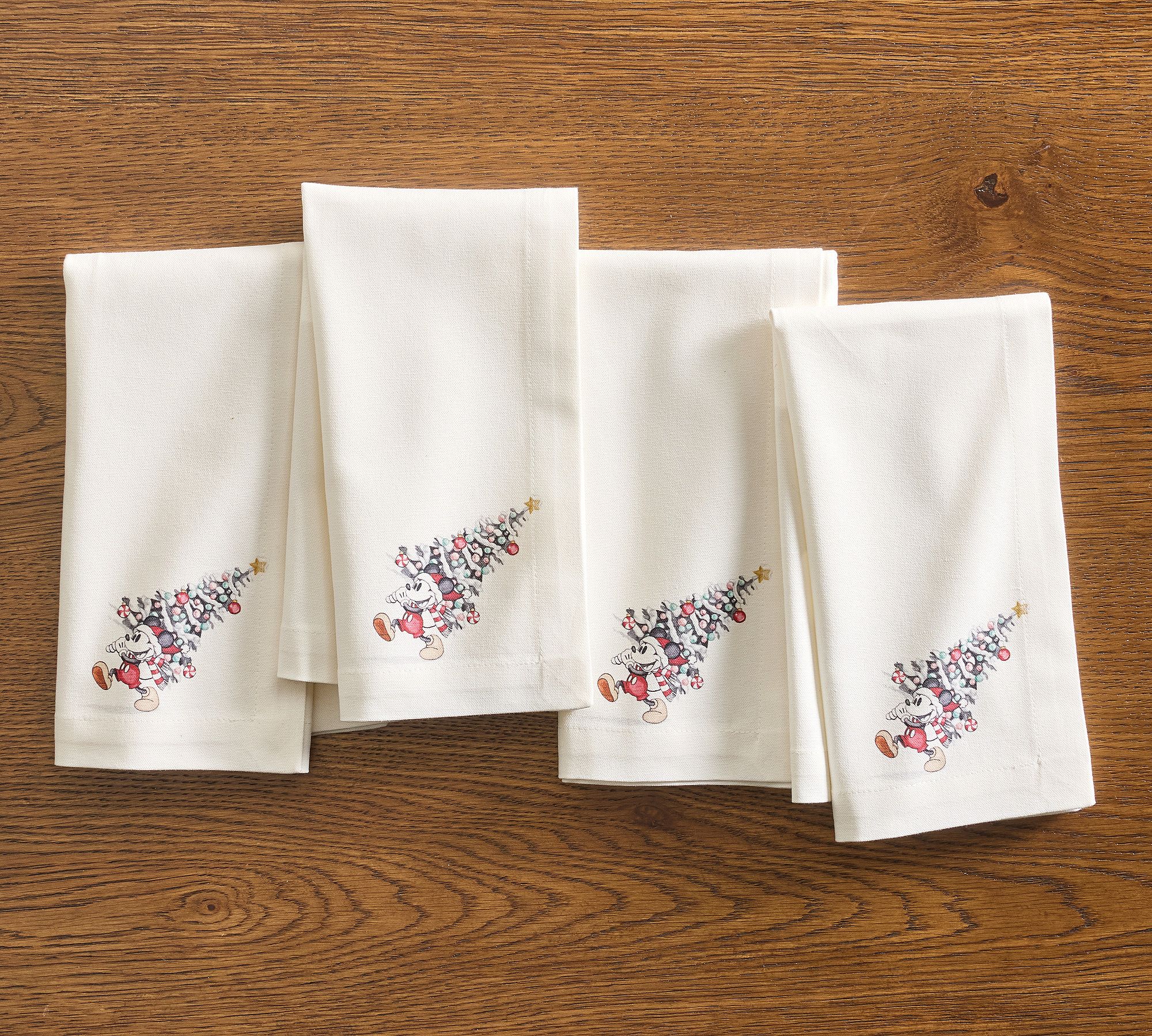 Disney Mickey Mouse and Friends Christmas Cotton Napkin - Set of 4