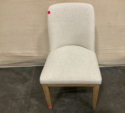 Open Box: Layton Upholstered Dining Chair - Performance Boucle Oatmeal, Seadrift Legs