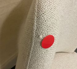 Open Box: Layton Upholstered Dining Chair - Performance Boucle Oatmeal, Seadrift Legs