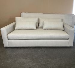Open Box: Westwood Square Arm Deep Seat Sofa with Bench Cushion (89") - Sunbrella Performance Herringbone Oatmeal