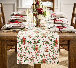 Norman Rockwell Cotton/Linen Table Runner