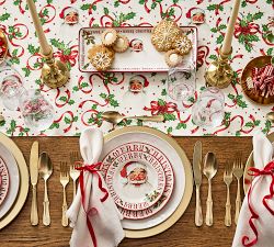 Norman Rockwell Cotton/Linen Table Runner