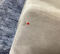 Open Box: Ayden Square Arm Chair - Performance Heathered Tweed Pebble, Chocolate