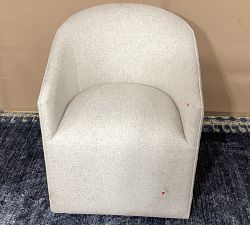 Open Box: Baldwin Upholstered Barrel Back Dining Chair - Performance Boucle Oatmeal