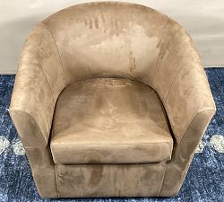 Open Box: Hyde Swivel Armchair - Performance Suede Mocha