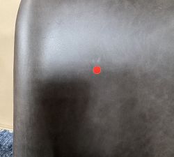 Open Box: Layton Leather Side Dining Chair - Gravel Graphite, Blackened Oak Legs
