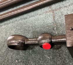 Open Box: Standard Double Curtain Rod &amp; Wall Bracket (60"-108", 1.25" Diam.) - Cast Iron Black