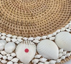 Open Box: Tava Shell Chargers,  Set of 4 - Natural Shell