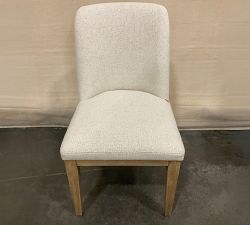 Open Box: Layton Upholstered Dining Chair - Performance Boucle Oatmeal, Seadrift Legs