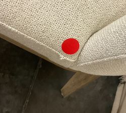 Open Box: Layton Upholstered Dining Chair - Performance Boucle Oatmeal, Seadrift Legs