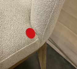 Open Box: Layton Upholstered Dining Chair - Performance Boucle Oatmeal, Seadrift Legs