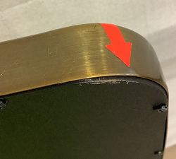 Open Box: Vintage Fixed Slim Mirror (19"W x 42"H) - Tumbled Brass