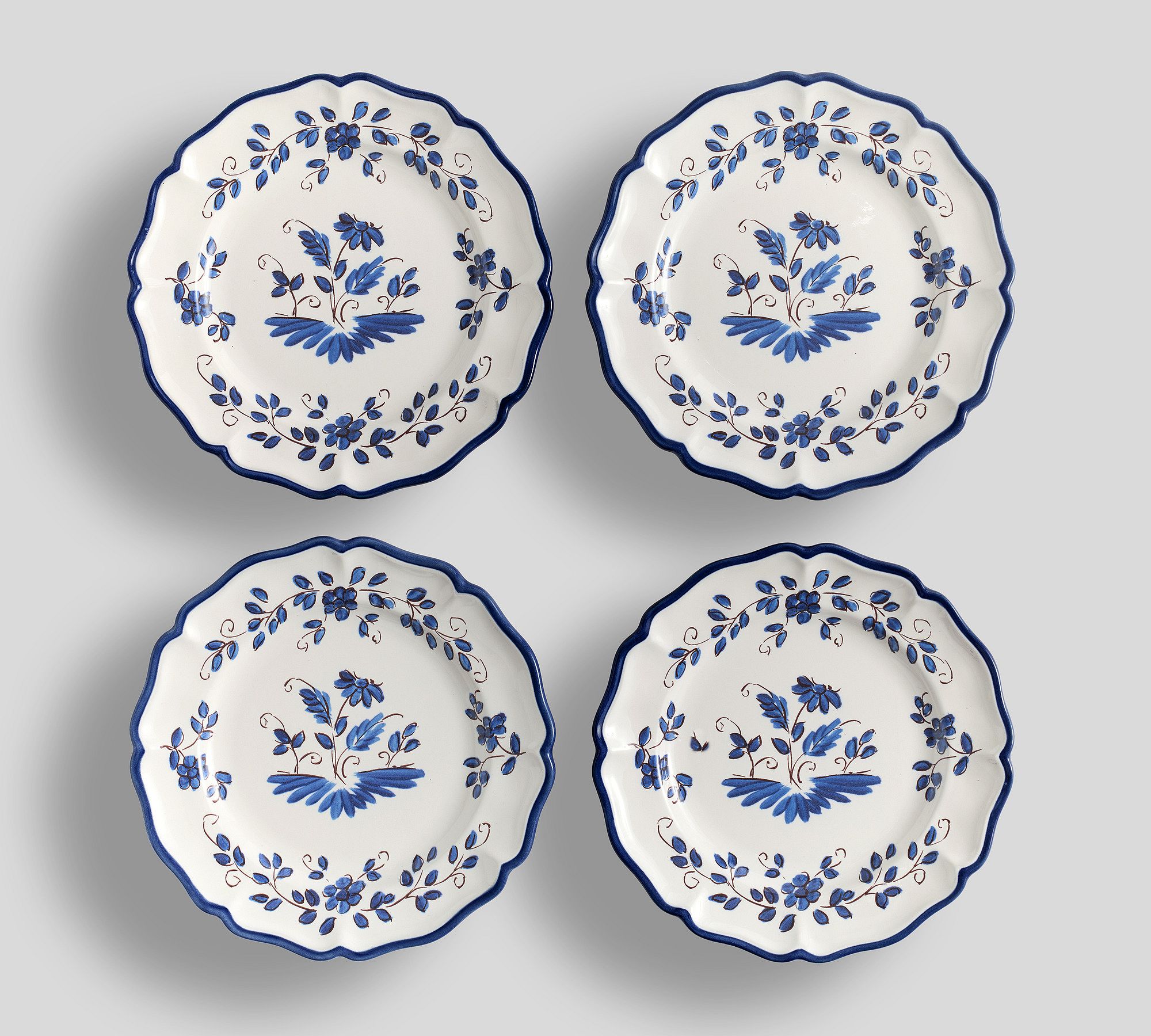 Lucia Stoneware Appetizer Plates - Set of 4