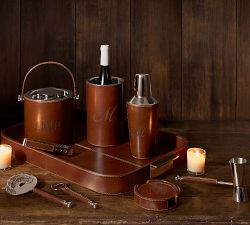 Leather 3-Piece Bar Tool Set