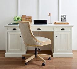 Vintners Upholstered Swivel Desk Chair