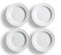 Great White Porcelain Appetizer Plates - Set of 4