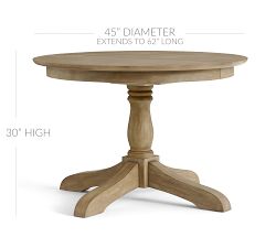 Owen Round Pedestal Extendable Dining Table (45"-62")