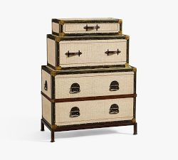 Ludlow Rattan 4-Drawer Tall Dresser (33")