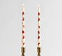 Poinsettia Taper Candle - Set of 2