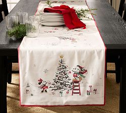 Disney Mickey Mouse and Friends Christmas Cotton Table Runner