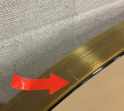 Open Box: Blake Square Arch Mirror (24"W x 40"H) - Tumbled Brass