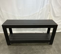 Open Box: Malibu Metal Outdoor Console Table (60") - Black