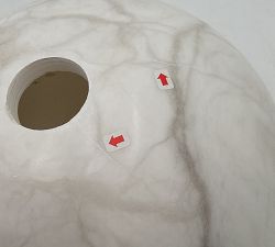 Open Box: Windham Alabaster Dome Pendant (12" Diam) - Bronze