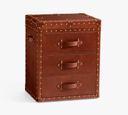 Leather Trunk Nightstand (20")