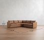 Charlotte Leather 3-Piece L-Shaped Wedge Sectional (110")