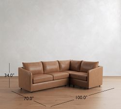 Charlotte Leather 3-Piece Sectional (100")