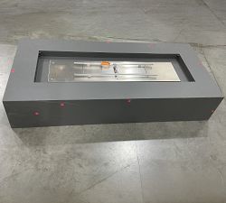 Open Box: Burrows Rectangular Outdoor Propane Fire Pit Table (70") - Weathered Slate