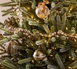 Lit Metallic Bell Garland