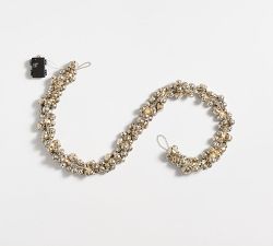 Lit Metallic Bell Garland