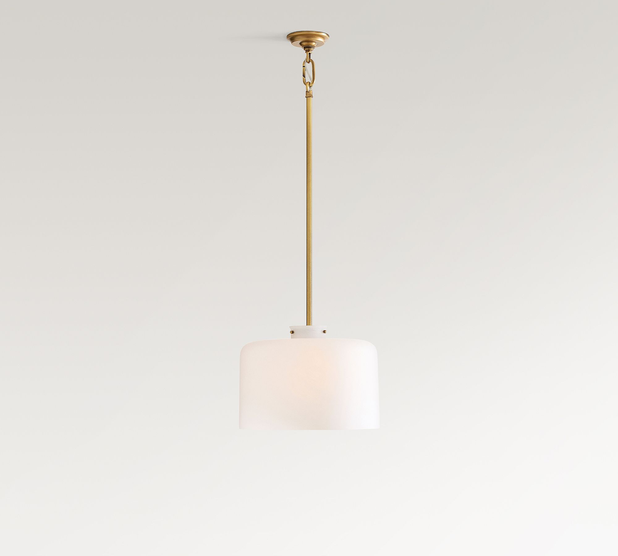 Pottery Barn Anderson Opaline Dome Pendant (12"-15")