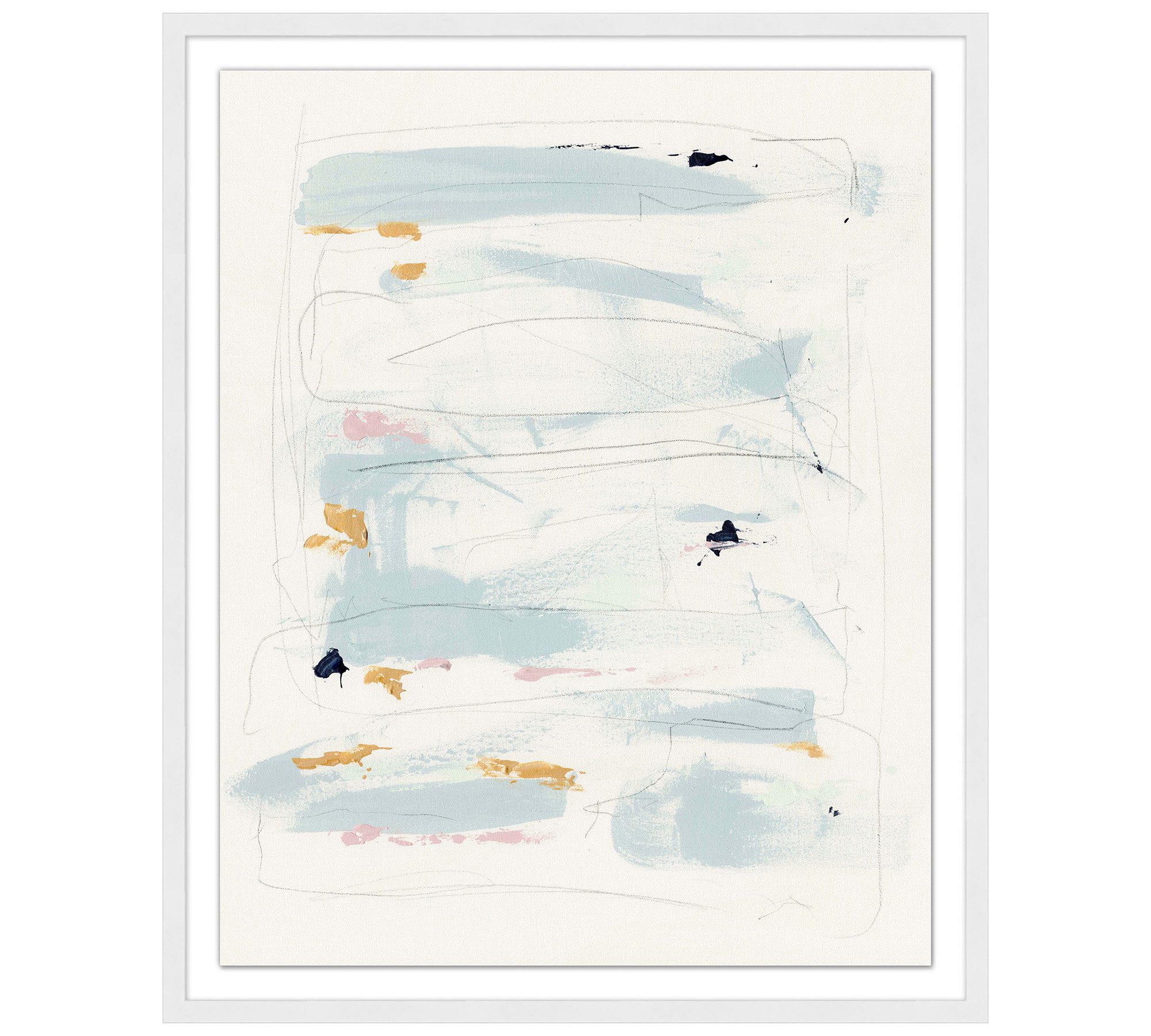 Brushstroke Burst Framed Print