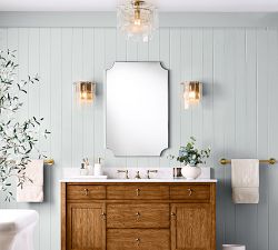 Avalon Cast Glass Round Flush Mount (15")
