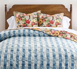 Lorain Multi Floral Embroidered Reversible Quilted Shams